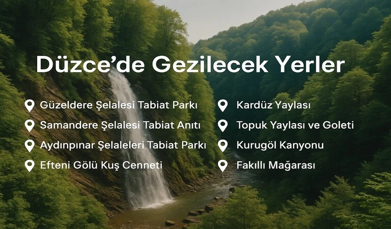 Düzce de Gezilecek Yerler